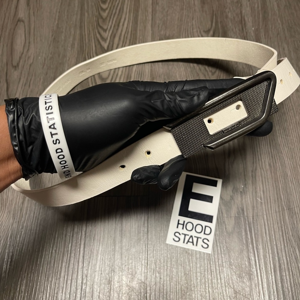 Diesel White Womens Leather Belt